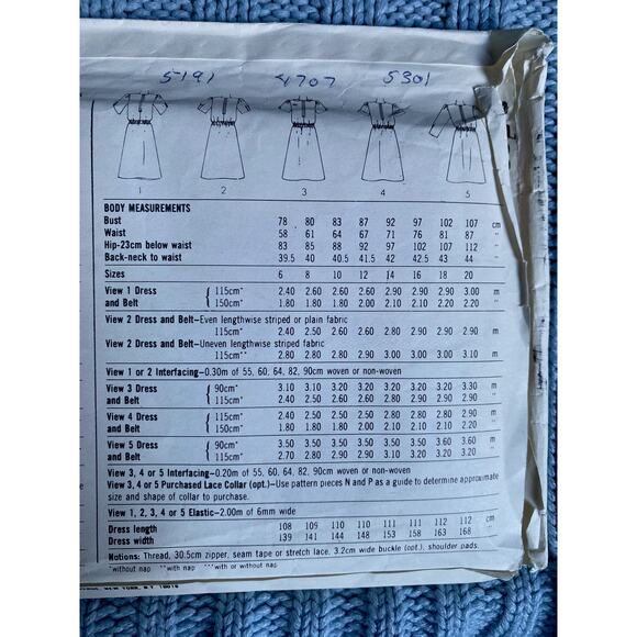 Simplicity 6619 Shirt dress 1980s sz 16-20 - Picture 5 of 5